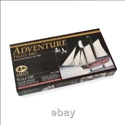 Kit de modèle de bateau pirate d'aventure à l'échelle 1/60 Amati