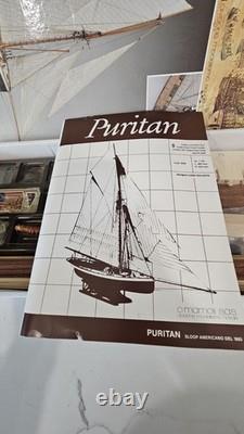 Kit de modèle de navire américain Vintage C MAMOLI MV43 Puritan Échelle 1/50 NON UTILISÉ Italie