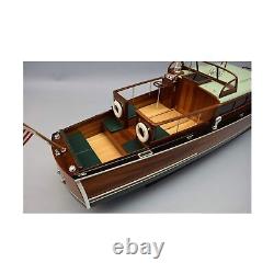 Kit de modèle en bois de bateau de banlieue Dumas 1929, à l'échelle 1/12, noir.