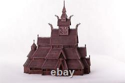 Kit de modèle en bois de l'église norvégienne en stave de Dusek, échelle 1:87 (D010)