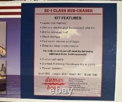 Kit de modélisme en bois à l'échelle 135 du chasseur de sous-marins Dumas SC-I 1259 neuf dans sa boîte