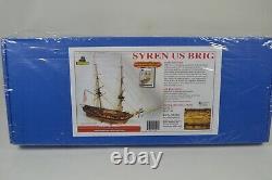 Kit de modélisme naval Model Shipways Syren Us Brig en bois, échelle 1/64, boîte scellée
