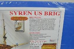 Kit de modélisme naval Model Shipways Syren Us Brig en bois, échelle 1/64, boîte scellée