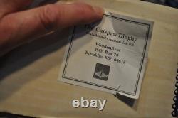 Le kit de maquette en bois du canot CATSPAW, partiellement monté, kit vintage rare