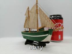 Lot de 5 modèles de navires à voile en bois faits main, grand bateau, décor nautique