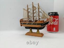 Lot de 5 modèles de navires à voile en bois faits main, grand bateau, décor nautique