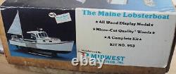 MAINE LOBSTER BOAT Modèle d'affichage en bois Kit MIDWEST PRODUCTS #953