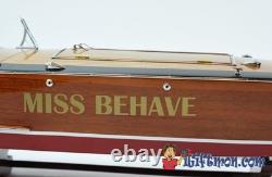 MISS BEHAVE 33 RC RACING runabout entièrement construit modèle réduit de bateau rapide en bois