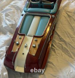 MODÈLE RÉPLIQUE EN BOIS DE BATEAU RIVA AQUARAMA 35 POUCES