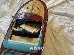 MODÈLE RÉPLIQUE EN BOIS DE BATEAU RIVA AQUARAMA 35 POUCES