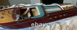 MODÈLE RÉPLIQUE EN BOIS DE BATEAU RIVA AQUARAMA 35 POUCES