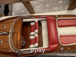 MODÈLE RÉPLIQUE EN BOIS DU BATEAU RIVA AQUARAMA DE 35 POUCES