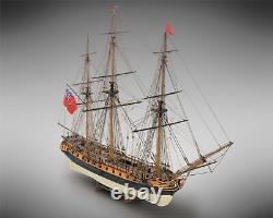Mamoli MV58 Surprise Kit de modèle de navire en bois à échelle 1/75 avec planches sur cadre.
