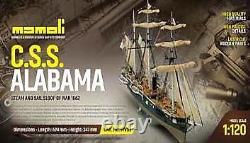 Maquette de bateau Mamoli MV53 CSS Alabama avec revêtement en planches à l'échelle 1/120
