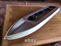 Maquette de bateau antique vintage en bois de 32 pouces, fabriquée à la main