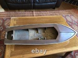 Maquette de bateau antique vintage en bois de 32 pouces, fabriquée à la main