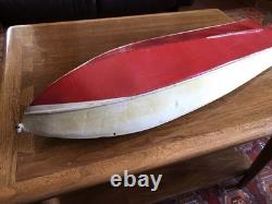 Maquette de bateau antique vintage en bois de 32 pouces, fabriquée à la main