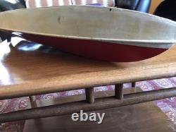 Maquette de bateau antique vintage en bois de 32 pouces, fabriquée à la main