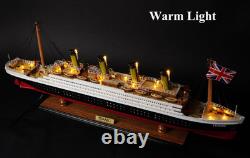 Maquette de bateau de croisière en bois RMS Titanic 23 60 cm décoration d’exposition détaillée