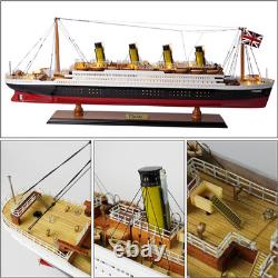 Maquette de bateau de croisière en bois RMS Titanic, modèle de navire en bois 23 60 cm, décoration d’exposition détaillée
