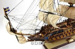 Maquette de bateau de guerre suédois WASA en bois fabriquée à la main, modèle de voilier de qualité muséale 38