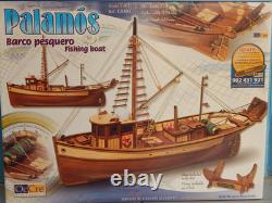Maquette de bateau de pêche Palamós nouveau kit à l’échelle 1:45 OcCre Espagne longueur 410 mm