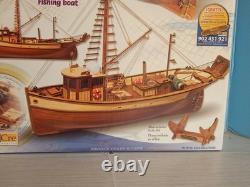 Maquette de bateau de pêche Palamós nouveau kit à l’échelle 1:45 OcCre Espagne longueur 410 mm