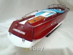 Maquette de bateau de qualité Riva Aquarama Lamborghini 26 blanc-bleu L70