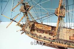 Maquette de bateau en bois HMY Royal Caroline 1749 à l'échelle 1/50 de 33 pouces