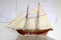 Maquette de bateau en bois Harvey Sailboat à l'échelle 1:50 de 921mm 36.2 Kit de modèle de bateau