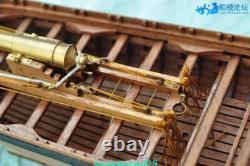 Maquette de bateau en bois à l’échelle 1/36, canonnière à coque complète armée, 14 pièces, Shicheng