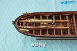 Maquette de bateau en bois à l’échelle 1/36, canonnière à coque complète armée, 14 pièces, Shicheng