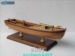 Maquette de bateau en bois à l’échelle 1/36, canonnière à coque complète armée, 14 pièces, Shicheng