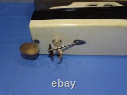 Maquette de bateau en bois à propulsion mécanique LANG CRAFT japonais des années 1950, dans sa boîte