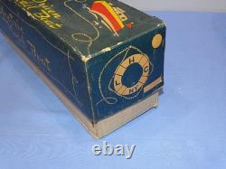 Maquette de bateau en bois à propulsion mécanique LANG CRAFT japonais des années 1950, dans sa boîte