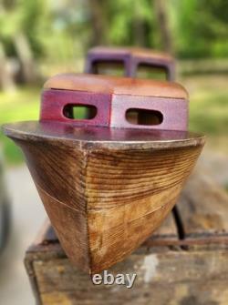 Maquette de bateau en bois artisanale à 27 modèles, réalisée par un élève du lycée de Chicago en 1954