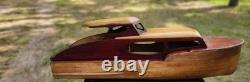 Maquette de bateau en bois artisanale à 27 modèles, réalisée par un élève du lycée de Chicago en 1954