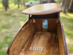 Maquette de bateau en bois artisanale à 27 modèles, réalisée par un élève du lycée de Chicago en 1954