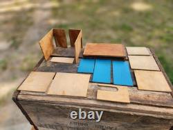 Maquette de bateau en bois artisanale à 27 modèles, réalisée par un élève du lycée de Chicago en 1954