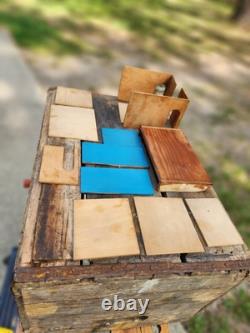 Maquette de bateau en bois artisanale à 27 modèles, réalisée par un élève du lycée de Chicago en 1954