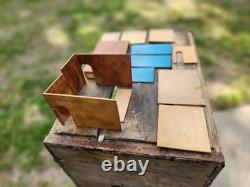 Maquette de bateau en bois artisanale à 27 modèles, réalisée par un élève du lycée de Chicago en 1954
