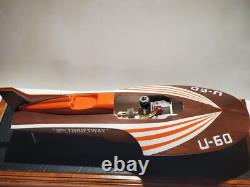 Maquette de bateau hydroptère Tether Race Miss Thriftway U-60 construite avec moteur à eau