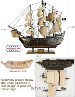 Maquette de bateau pirate des Caraïbes Black Pearl voilier 20,5