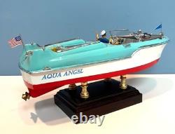 Maquette de bateau rapide à moteur diable modèle runabout jouet bateau de 12 pouces de long