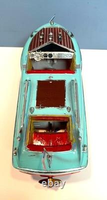 Maquette de bateau rapide à moteur diable modèle runabout jouet bateau de 12 pouces de long