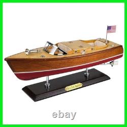 Maquette de bateau rapide en bois Chris-Craft Runabout Yacht modèle de bateau