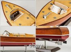 Maquette de bateau rapide en bois Chris-Craft Runabout Yacht modèle de bateau