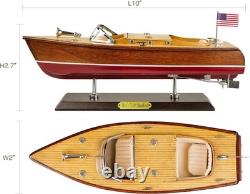 Maquette de bateau rapide en bois Chris-Craft Runabout Yacht modèle de bateau