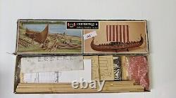 Maquette de bateau viking en bois Oseberg Billing Boats #518 - Modèle vintage - Veuillez lire