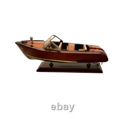 Maquette de bateau vintage en bois, décoration nautique pour bureau, cadeau pour homme cave<br/>
 
   